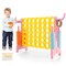 Costway Jumbo 4-to-Score 4 in A Row Giant Game Set with Stickers for Kids Adults Family Fun Red/Yellow